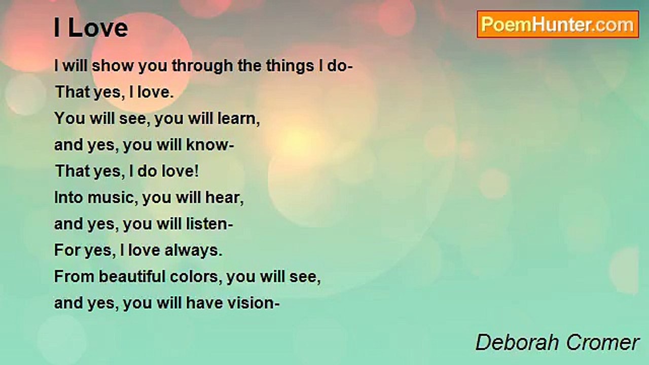 Deborah Cromer - I Love