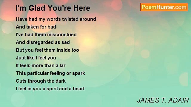 JAMES T. ADAIR - I'm Glad You're Here