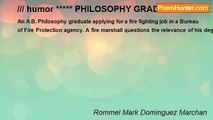 Rommel Mark Dominguez Marchan - /// humor ***** PHILOSOPHY GRADS