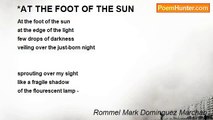 Rommel Mark Dominguez Marchan - *AT THE FOOT OF THE SUN