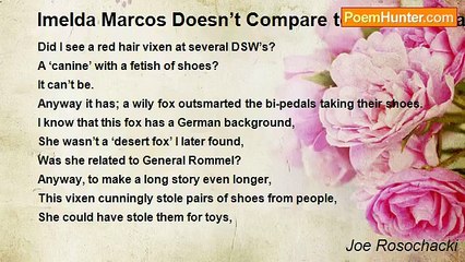 Joe Rosochacki - Imelda Marcos Doesn’t Compare to This Red Hair Vixen