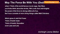 Ashleigh Leona Mellon - May The Force Be With You (Dedication to director of Star Wars, George Lucas)