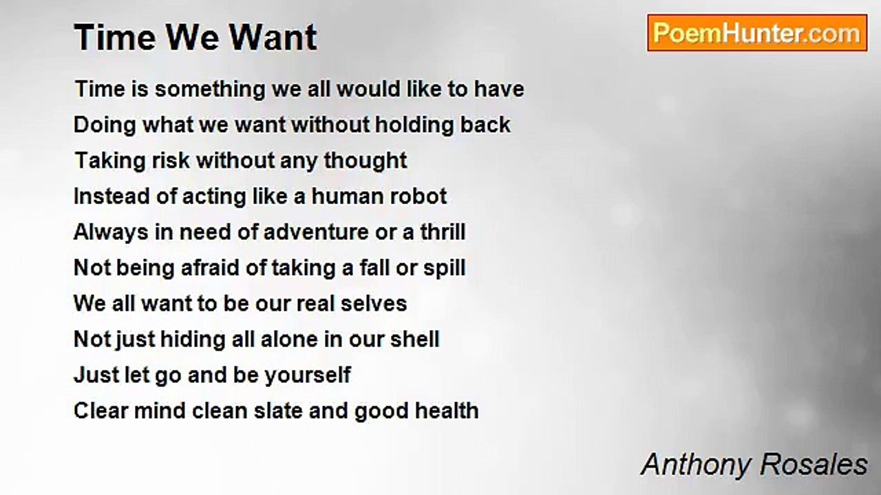 Anthony Rosales - Time We Want