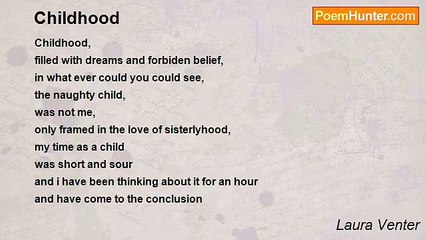 Laura Venter - Childhood