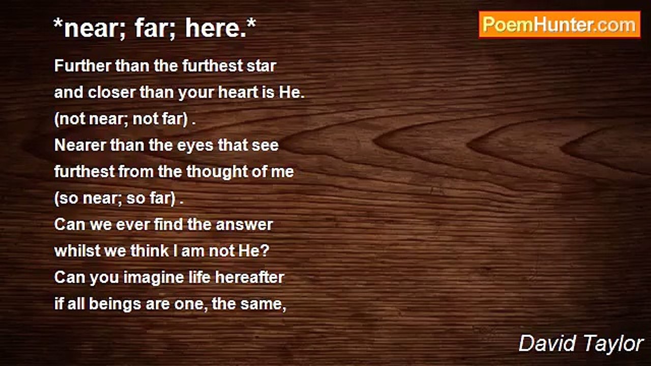 David Taylor - *near; far; here.*