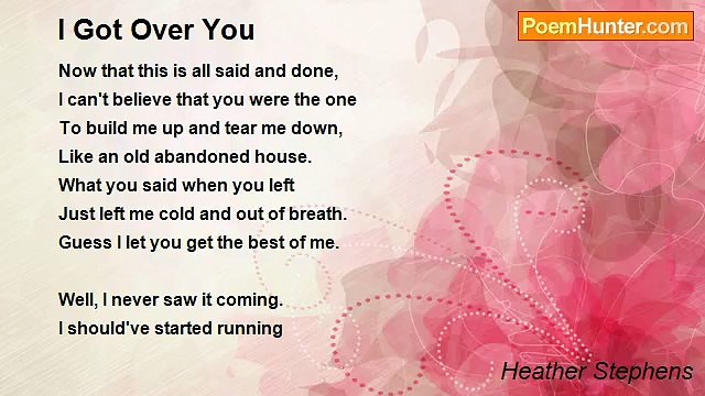 Heather Stephens - I Got Over You