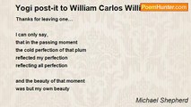 Michael Shepherd - Yogi post-it to William Carlos Williams