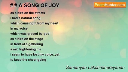 Samanyan Lakshminarayanan - # # A SONG OF JOY