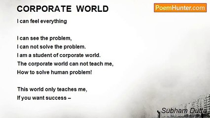 Subham Dutta - CORPORATE  WORLD