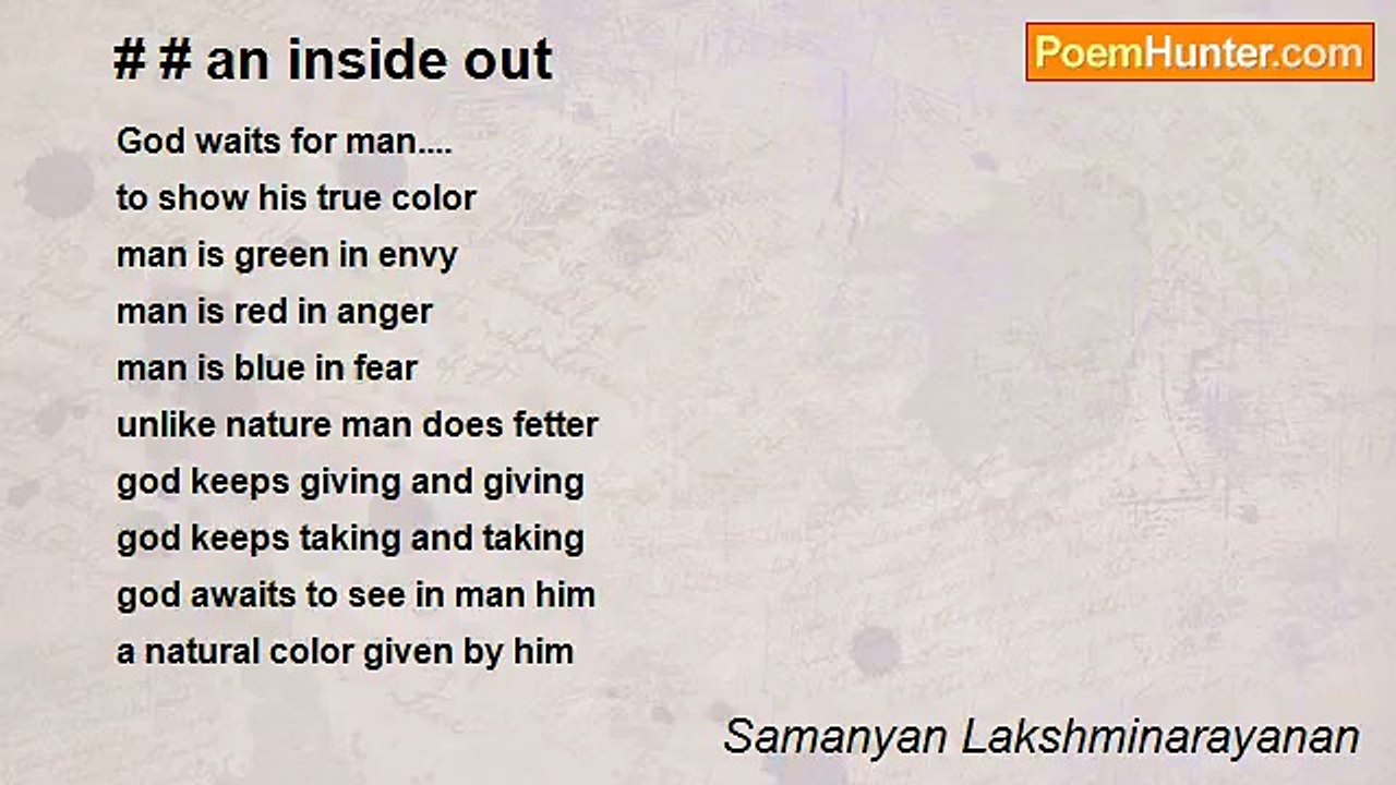 Samanyan Lakshminarayanan - # # an inside out