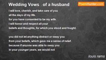 louis rams - Wedding Vows   of a husband