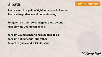 M Rene Riel - a path