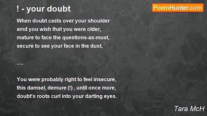 Tara McH - ! - your doubt