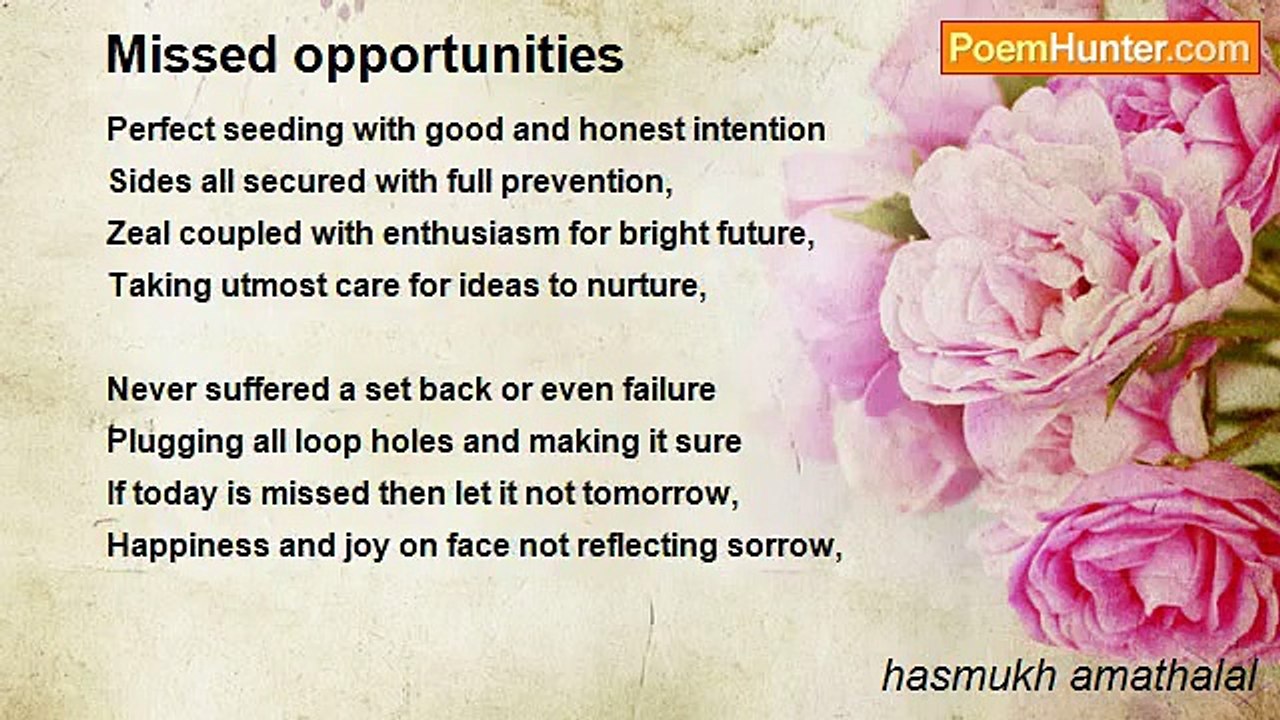 hasmukh amathalal - Missed opportunities