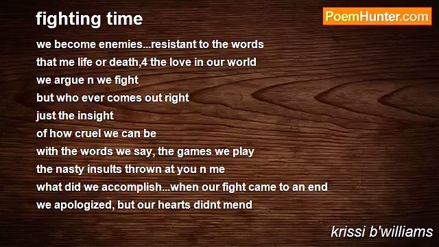 krissi b'williams - fighting time
