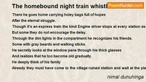 nimal dunuhinga - The homebound night train whistles