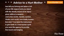 Ria Rose - ^  *  ^  Advice to a Hurt Mother  ^  *  ^