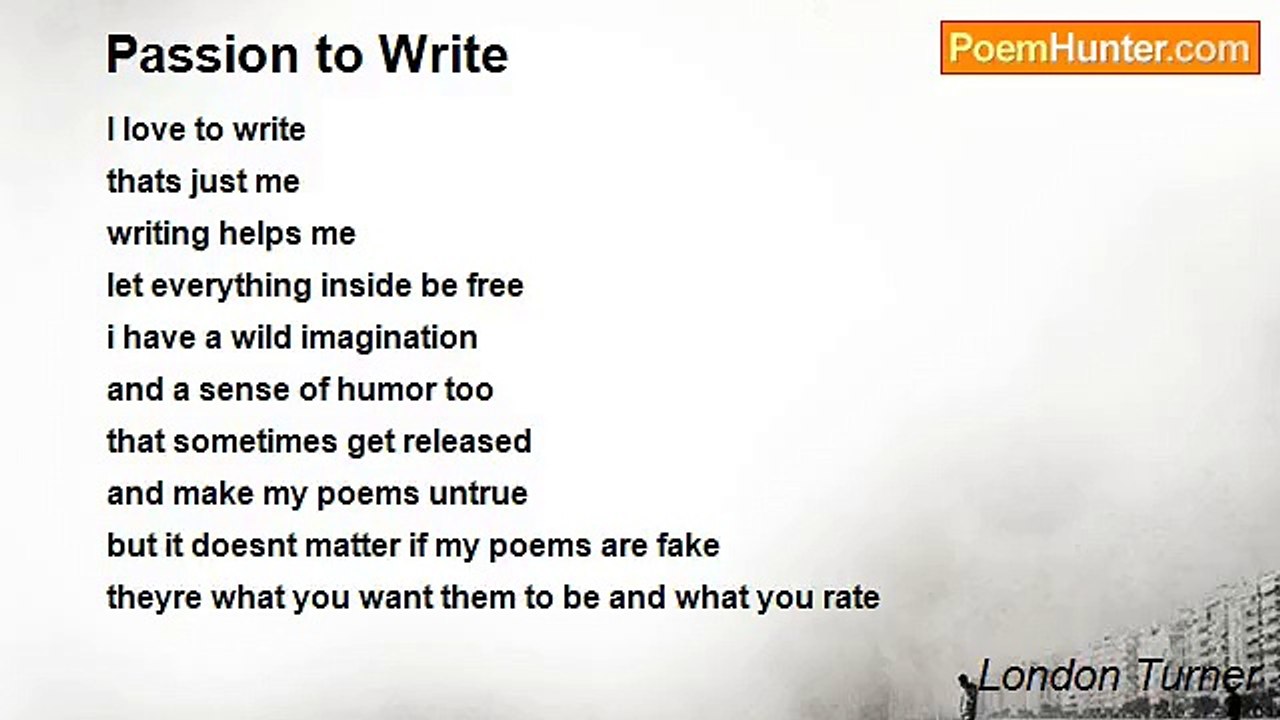 London Turner - Passion to Write