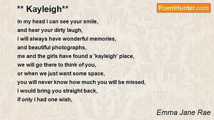 Emma Jane Rae - ** Kayleigh**