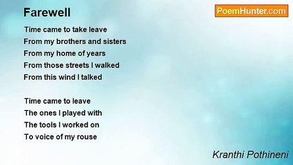 Kranthi Pothineni - Farewell