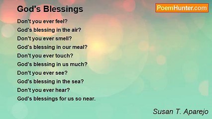 Susan T. Aparejo - God's Blessings