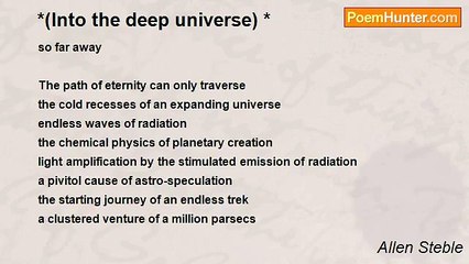 Allen Steble - *(Into the deep universe) *