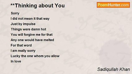 Sadiqullah Khan - **Thinking about You