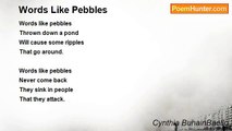 Cynthia BuhainBaello - Words Like Pebbles
