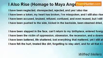 Wilfred Mellers - I Also Rise (Homage to Maya Angelou)