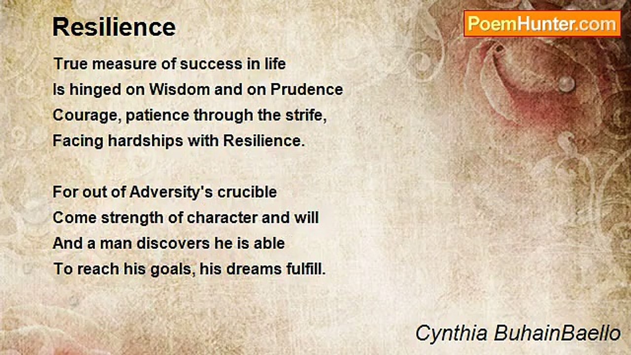 Cynthia BuhainBaello - Resilience