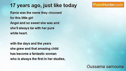 Oussama samouna - 17 years ago, just like today