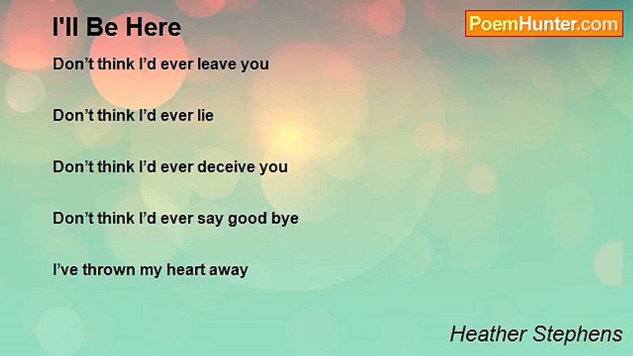 Heather Stephens - I'll Be Here