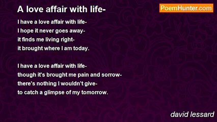 david lessard - A love affair with life-