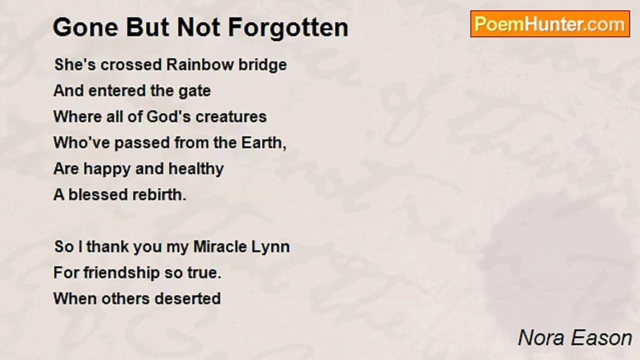 Nora Eason - Gone But Not Forgotten