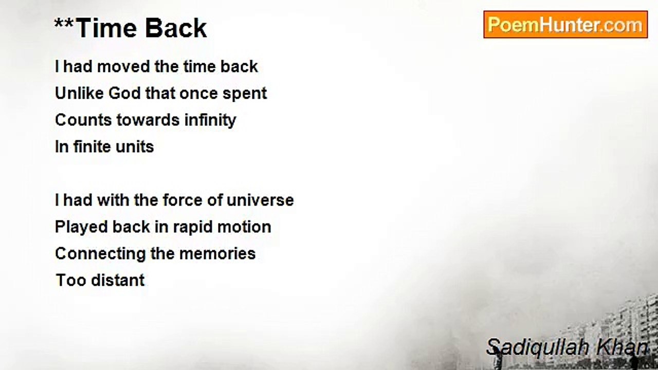 Sadiqullah Khan - **Time Back