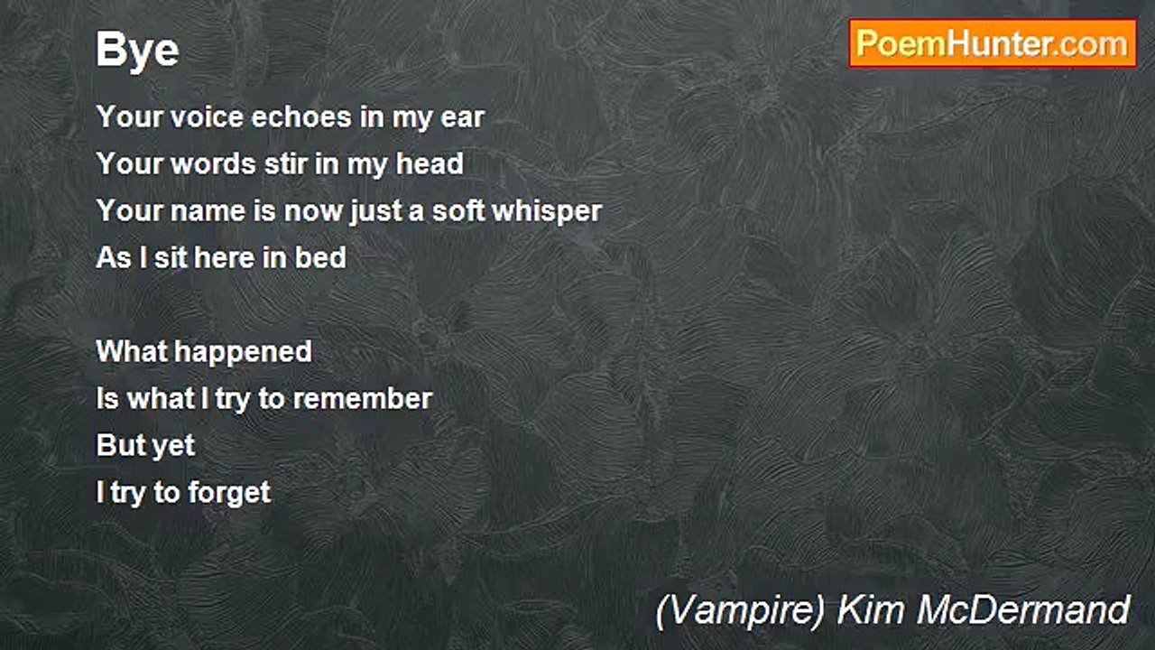 (Vampire) Kim McDermand - Bye