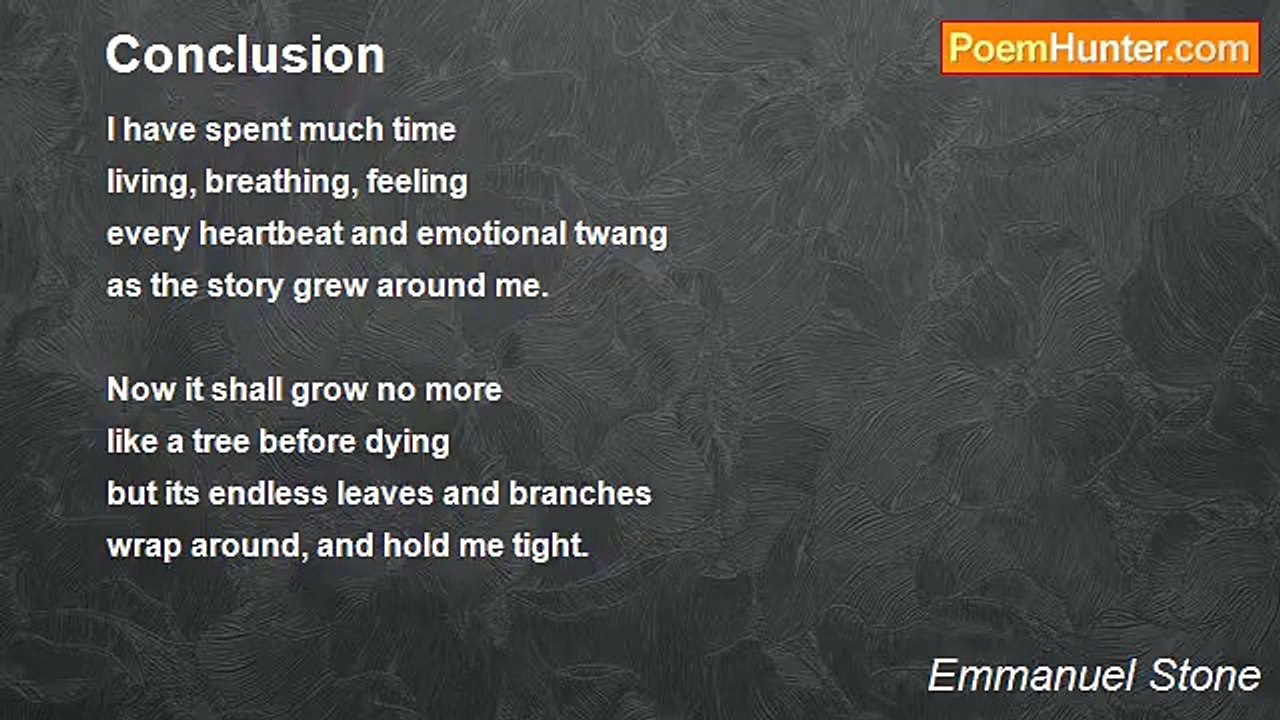 Emmanuel Stone - Conclusion