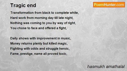 hasmukh amathalal - Tragic end