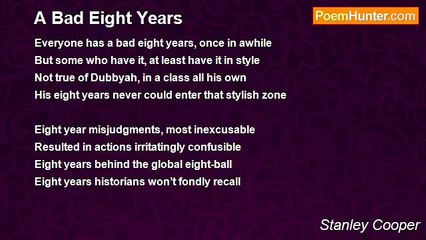 Stanley Cooper - A Bad Eight Years