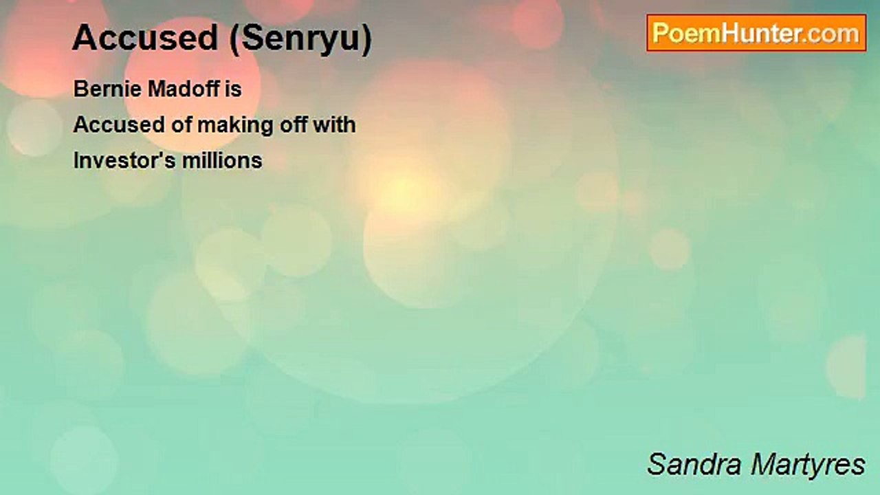 Sandra Martyres - Accused (Senryu)