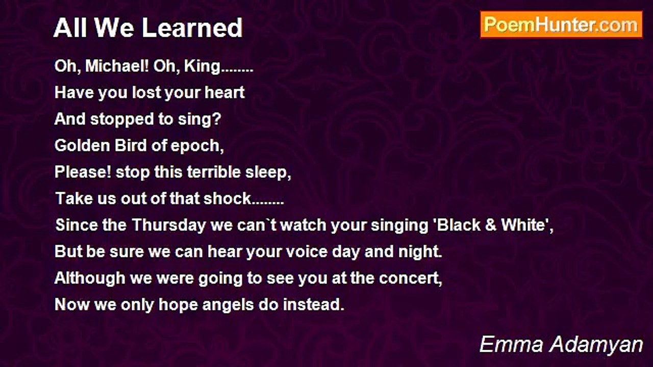 Emma Adamyan - All We Learned