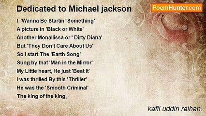 kafil uddin raihan. - Dedicated to Michael jackson