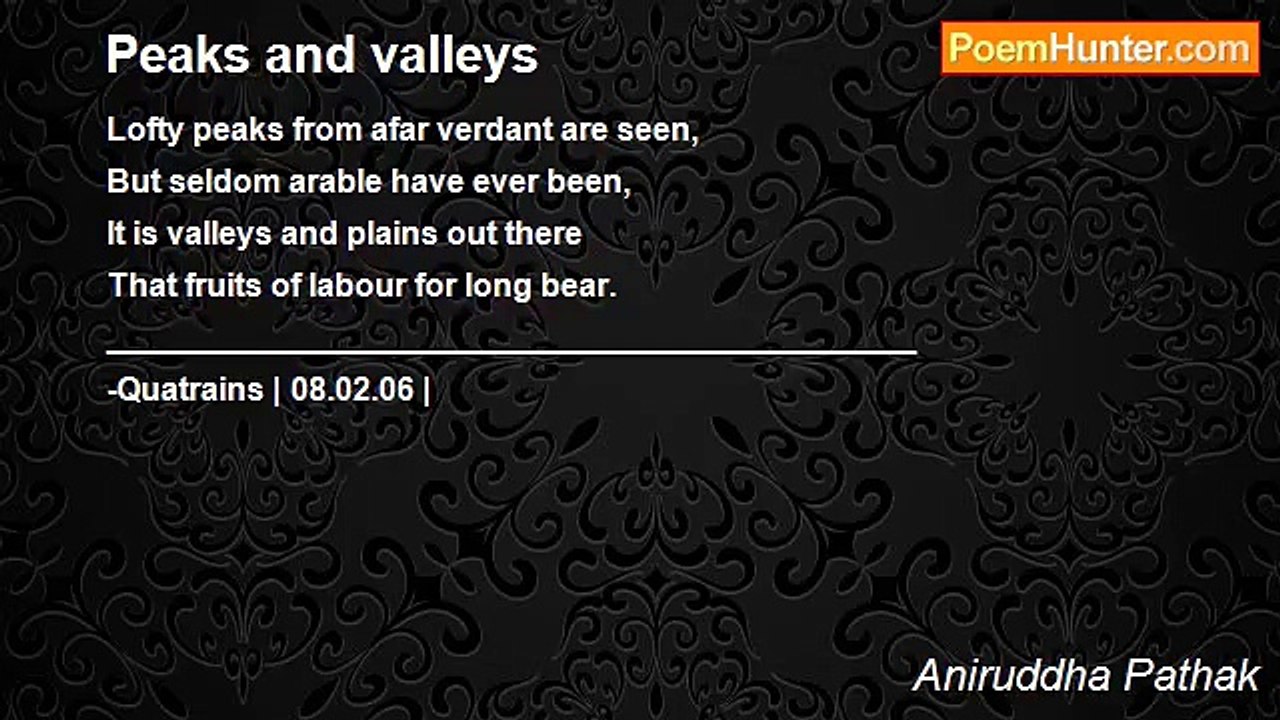 Aniruddha Pathak - Peaks and valleys