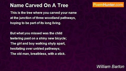 William Barton - Name Carved On A Tree