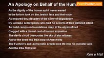 Ken e Hall - An Apology on Behalf of the Human Race