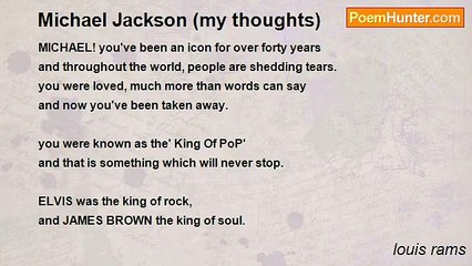 louis rams - Michael Jackson (my thoughts)