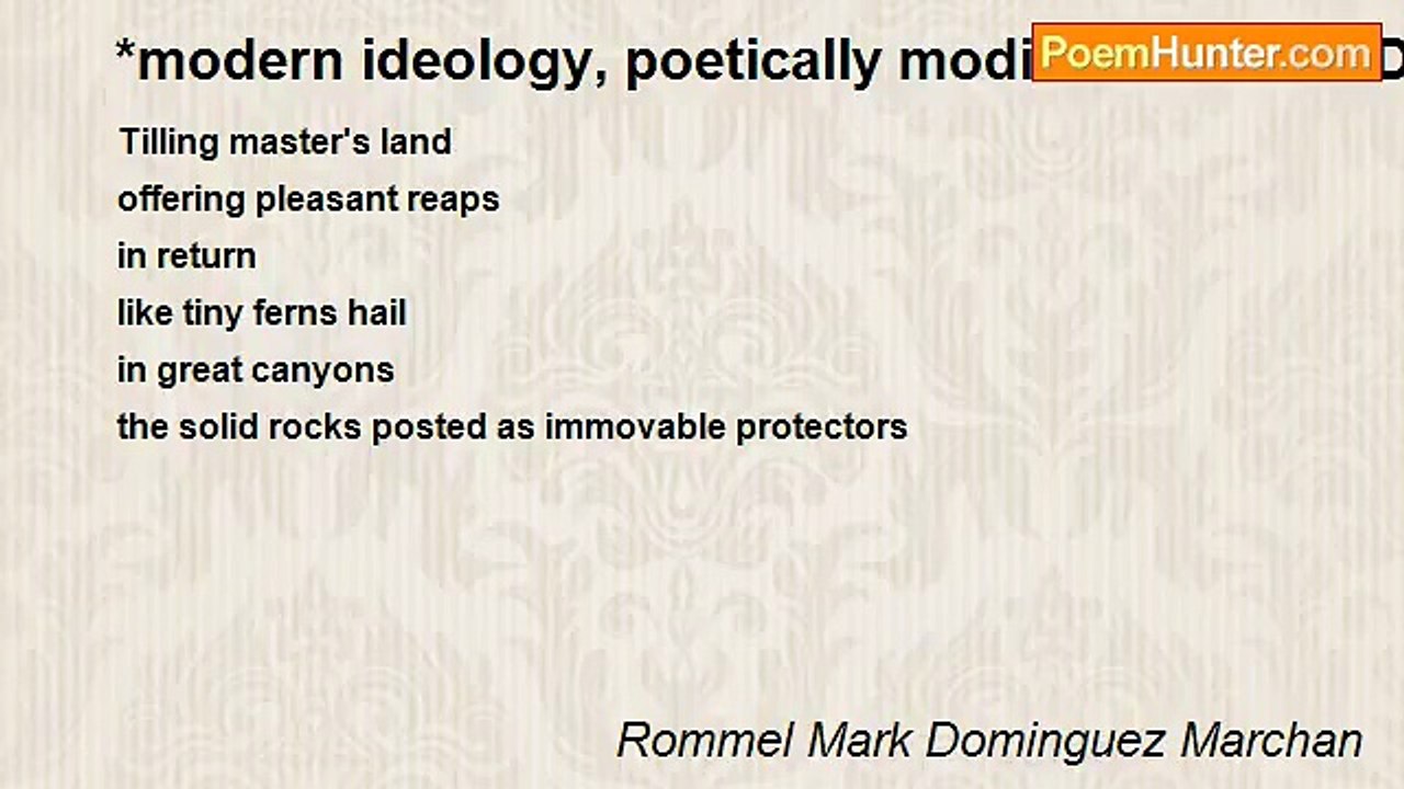 Rommel Mark Dominguez Marchan - *modern ideology, poetically modified........FEUDALISM