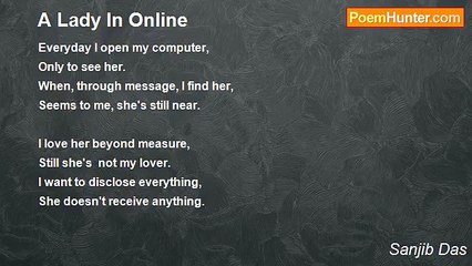 Sanjib Das - A Lady In Online