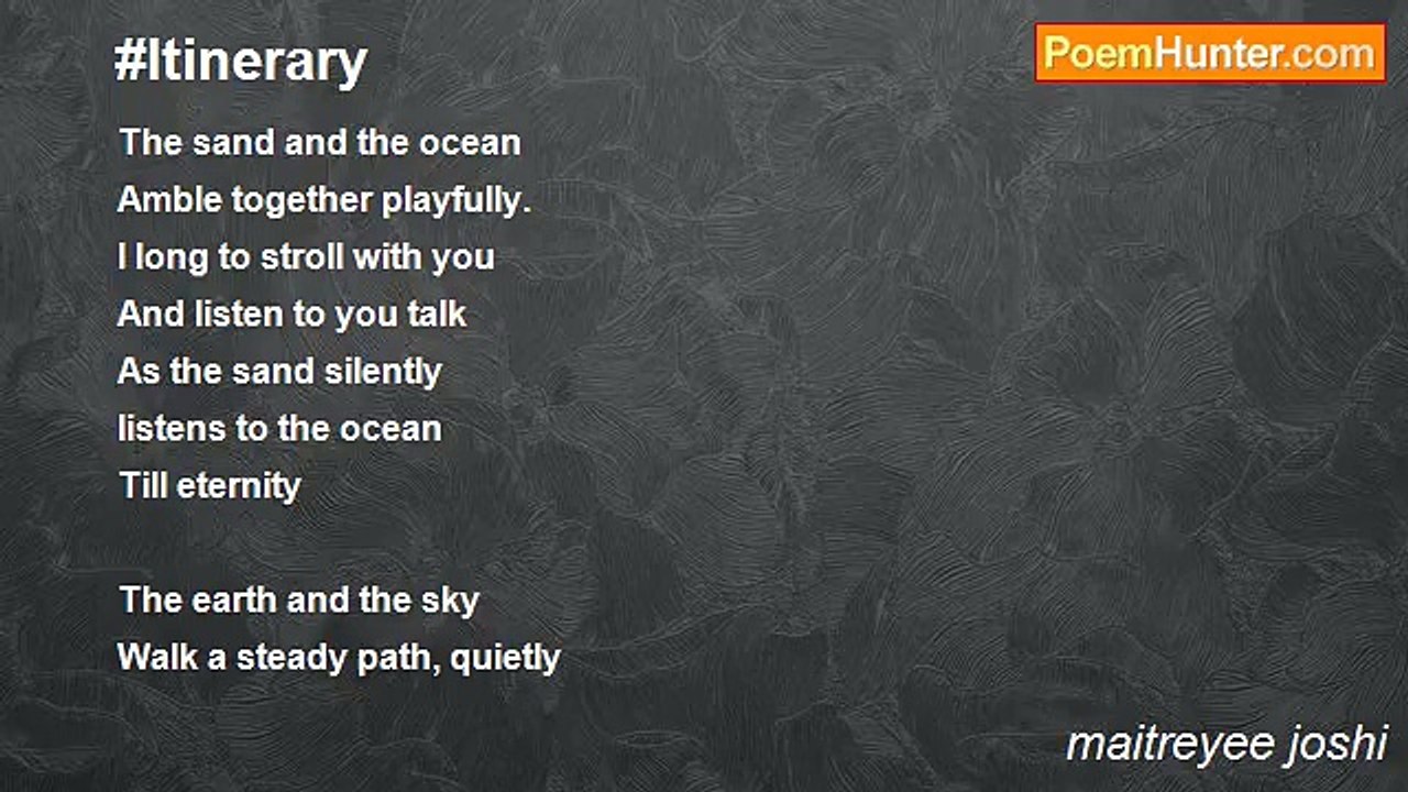 maitreyee joshi - #Itinerary