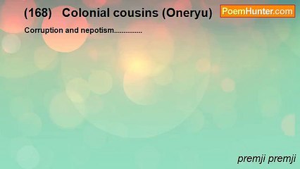 premji premji - (168)   Colonial cousins (Oneryu)